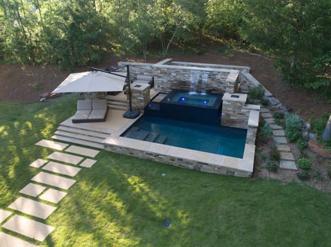 Modern pool aerial